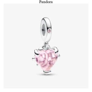 Pandora Pink Family Tree & Heart Dangle Charm